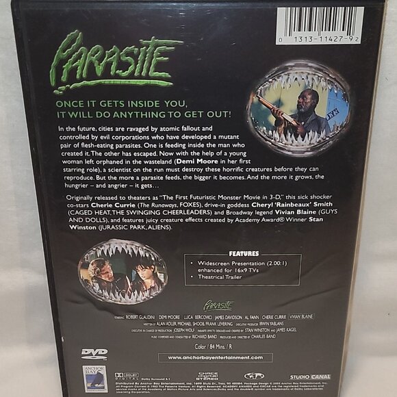 Parasite - Demi Moore Horror Sci-Fi 1982 Charles Band DVD 2002 Anchor Bay Ex Con - Picture 2 of 3